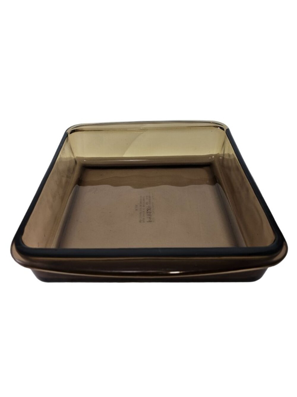 Pyrex Square Brown Baking Dish 8" Fireside glass casserole 2lt/qt cake pan 222 - Picture 2 of 9